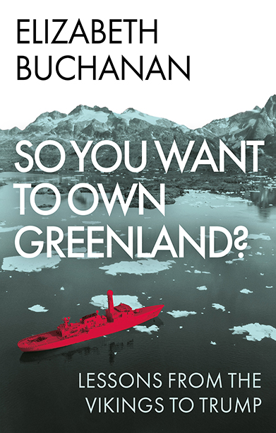 Enhanced image showing a red battleship off the coast of Greenland and the text SO YOU WANT TO OWN GREELAND?